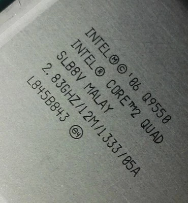 Intel Core 2 Quad Q9550 EU80569PJ073N LGA775 E0 Quad-Core Desktop CPU - Image 1 of 3