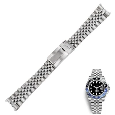 20mm Solid Watch Band Jubilee Oyster Clasp For Rolex GMT Master II 116710 BLNR - Image 1 of 4