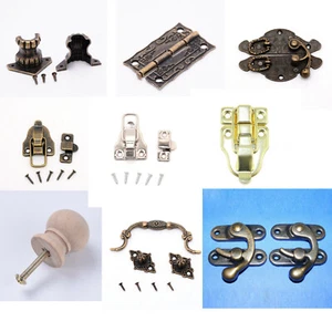 Scharniere Verschlüsse Kantenschutz Griffe aus Metall Holz Möbelbeschläge klein - Bild 1 von 8