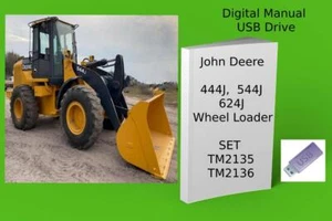 John Deere 444J  544J  624J Wheel Loader Operation Technical Manual Set See Desc - Picture 1 of 1