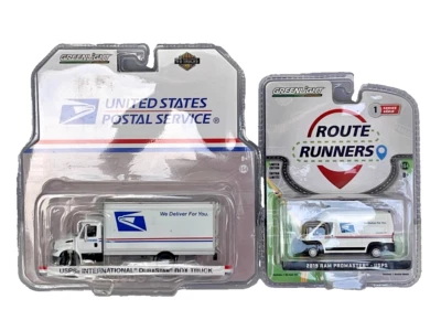2x USPS Post RAM Promaster Durastar Scatola Camion 1/64 Modellino Auto - Immagine 1 di 4