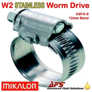 Mikalor W2 430 Acero Inoxidable Banda L & S Accionamiento Sinfín Manguera Clips Abrazaderas de Tubo Reino Unido - Imagen 1 de 56