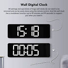 Digital Wall Clock 10 Level Brightness Memory Timing Function Digital Clock Gs0