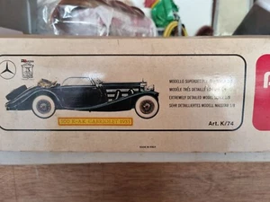 MERCEDES BENZ 500 K AK CABRIOLET 1935 POCHER, 1/8 e bacheca in vetro e legno - Foto 1 di 5