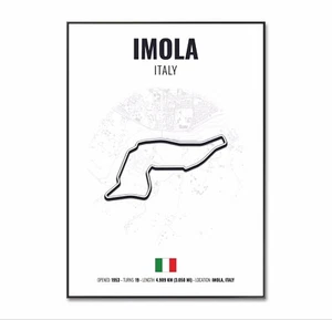 Póster Imola F1 Grand Prix, impresión italiana de Fórmula 1, regalo Grand Prix Race Track. - Imagen 1 de 4