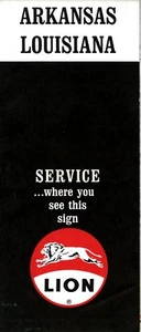 1966 Lion Road Map: Arkansas Louisiana NOS - Picture 1 of 1