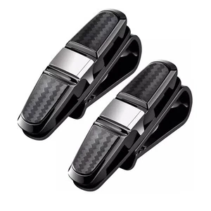 1 Glasses Holder for Car Sun Visor Clip 2 Pack Double Sunglasses Eyeglasses - Picture 1 of 8