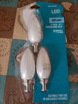 Eco-Smart 40W Equivalent B11 Candle Dimmable Daylight - Pack of 3 - Image 1 of 2
