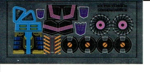 TRANSFORMERS GENERATION 1, G1 DECEPTICON SUBMARAUDER REPRO LABELS / STICKERS - Picture 1 of 1