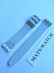SWATCH+VARIANT+GENT+TIME NEVER DIES WHITE+17mm+NEU/NEW - Picture 1 of 1