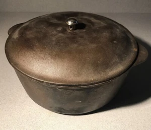 Vintage C.S. 44 Columbus (GA)Iron Works Cast Iron Pot Dutch Oven Smooth Bottom 8 - Picture 1 of 20