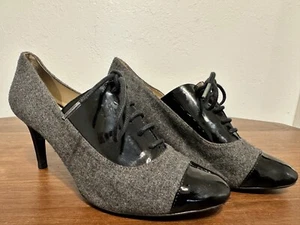 Alex Marie Tryina Oxford High Heels Black Patent Leather/manmade Upper 9M - Picture 1 of 11