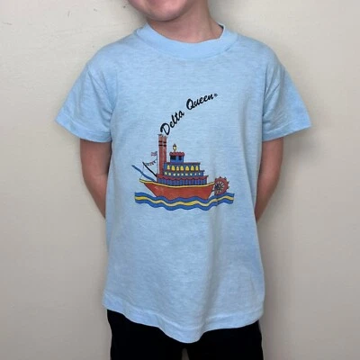 Camiseta De Colección Años 80 Delta Queen Mississippi Riverboat Años 80 Jerez Niños Talla 6 Foto 1 de 3