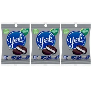 3x YORK Dark Chocolate Peppermint Patties, Candy Bag, 2.8 oz NEW - 3pk - Picture 1 of 5