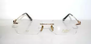 Zellini Lunettes ZL1308 C1 Gold 23KGP Randlos Brille Brillengestell 55-18-145 - Bild 1 von 3