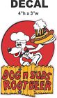 Vintage Style Dog and Suds Root Beer Soda Vinyl Decal