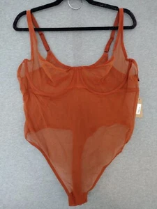 SKIMS Ultra Fine Sexy Women's Mesh Thong Bodysuit Color Chili 4X BS-BDY-2014 - Picture 1 of 17