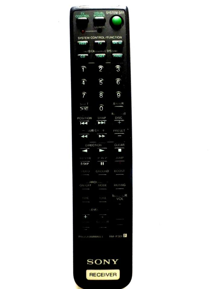 SONY AV RECEIVER REMOTE CONTROL RM-P301 for STRAV1020 STRD2020 Battery hatch mis - Image 1 of 1
