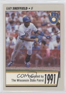 1991 Delicious Brand Milwaukee Brewers Police Gary Sheffield