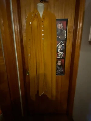 Velo amarillo azafrán, estola, Dupatta, danza del vientre, encubrimiento de playa, envoltura, Halloween Foto 1 de 4