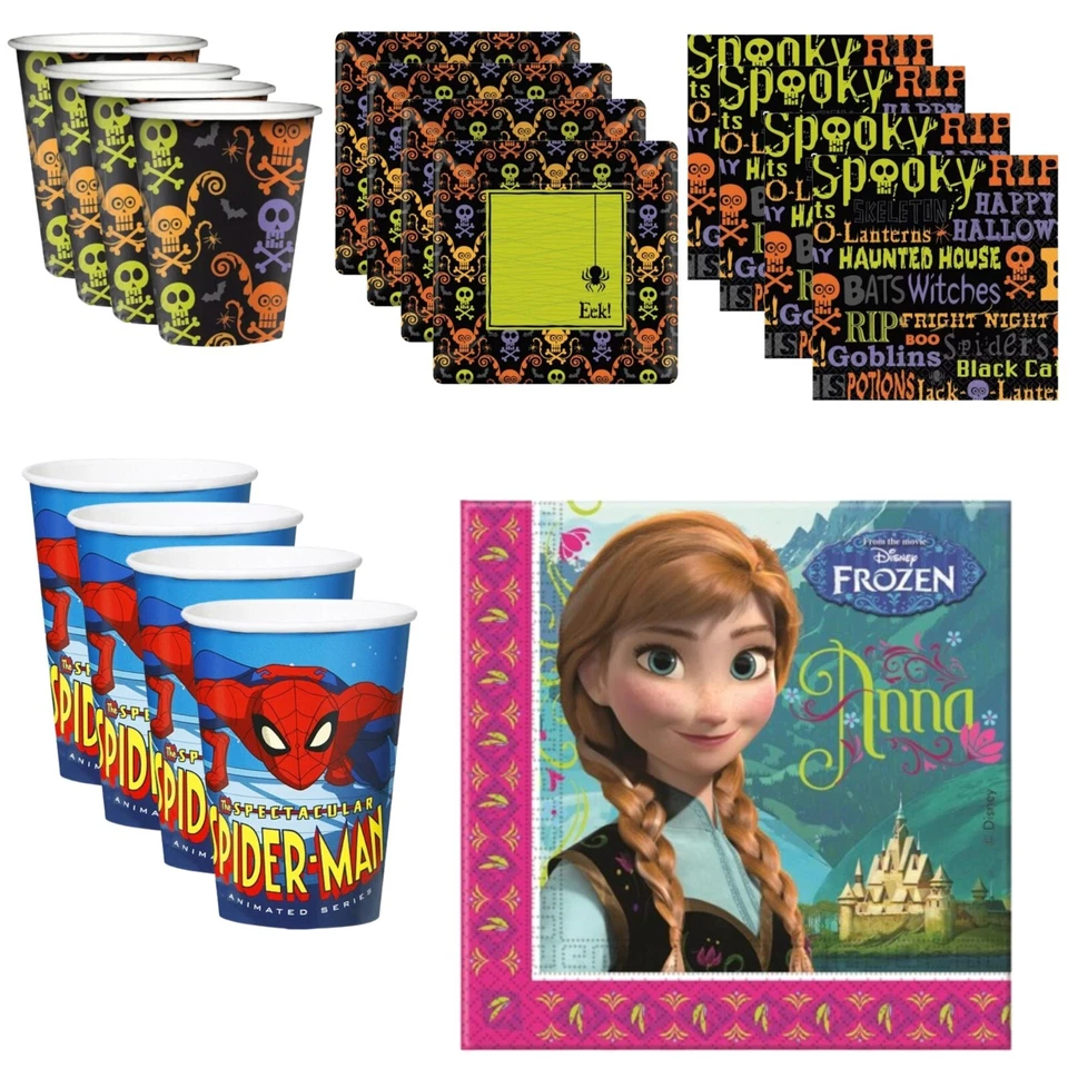 Suministros de fiesta de cumpleaños para niños vajilla platos servilleta taza decoración suministro Foto 1 de 1