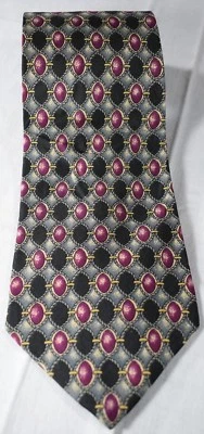 L'Atelier Men's 100% Italian Silk Neck Tie 60" Long 3.75" Wide - Image 1 of 3