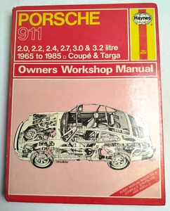 J.H Haynes Manuel PORSCHE 911 Coupe & TARGA 1986 LIVRE TRANSPORT Mecanique YH1 - Picture 1 of 8