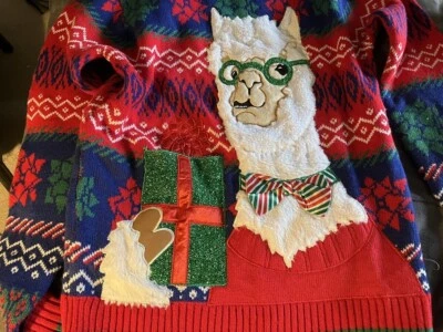 Kohl's Christmas sweater Ugly or funny llama Size S NWT - Image 1 of 4