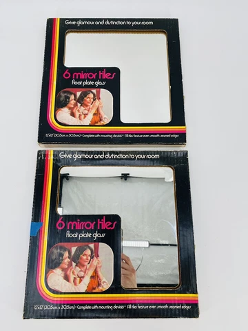Vintage Mirror Wall Tile Set Of 6 Float Plate Glass Hamilton Glass Products Lot Cover