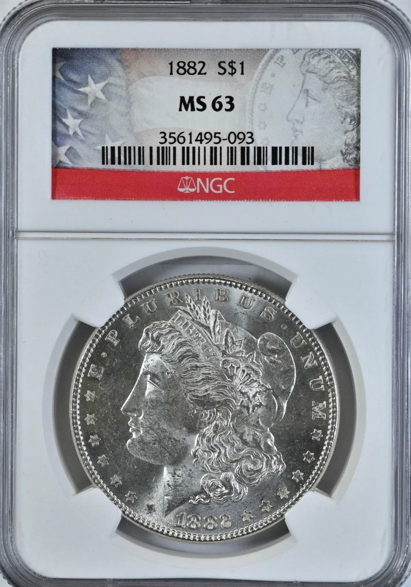 Philadelphia MS 63 Graded 1882 Year Morgan US Dollars (1878-1921