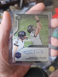 2020 Panini Elements Mettle Moments Auto /75 Justin Tucker #MM-JT Auto - Picture 1 of 2