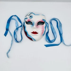 Vintage 80er Keramik Maske geometrisch Narren Karneval - Bild 1 von 7