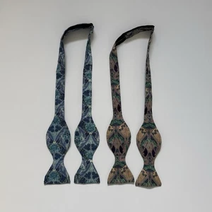 Pajaritas Frederick Theak Liberty Print 2 pares morado azul floral vintage - Imagen 1 de 11