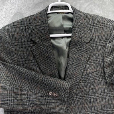 VTG Brooks Brothers Blazer Men's 43L wool Glen check Sport Coat Jacket suit - Image 1 of 4