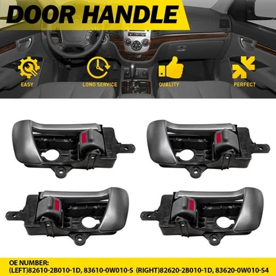 4Pcs Interior Inner Inside Door Handle LH+RH for Hyundai Santa Fe 2007-2012 EXD - Imagem 1 de 4