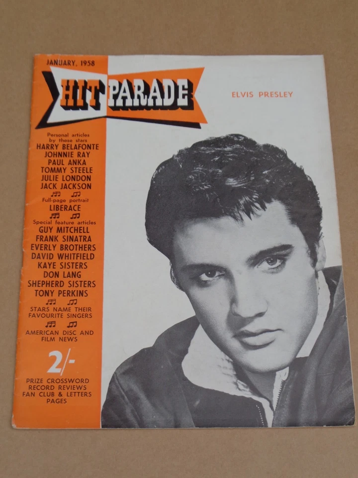 Hit Parade Magazine January 1958 Elvis Presley cover (Julie London/Everlys) - Image 1 of 1