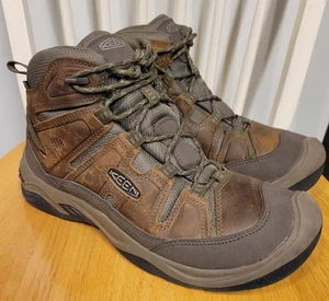 Keen Circadia Mid Waterproof 1026769 Mens Brown Leather Hiking Boots Sz 11.5 - Picture 1 of 7