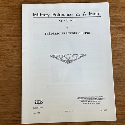 Military Polonaise~Chopin~Progressive 1000 Series~#1005~Art Publication Society - Image 1 of 4