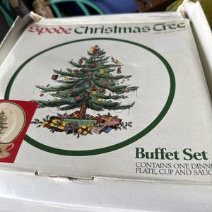 Two Spode Christmas Tree 3 Pieces Set - Picture 1 of 4