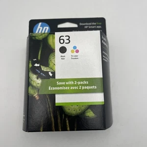 NEW HP 63 Black & Tri-color Ink Cartridges Combo EXP 6/2026 - Picture 1 of 6