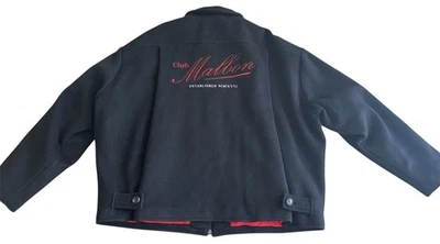 New MALBON GOLF  Mens MEMBERS WOOL JACKET Black Red size L  Club Malbon - Image 1 of 4