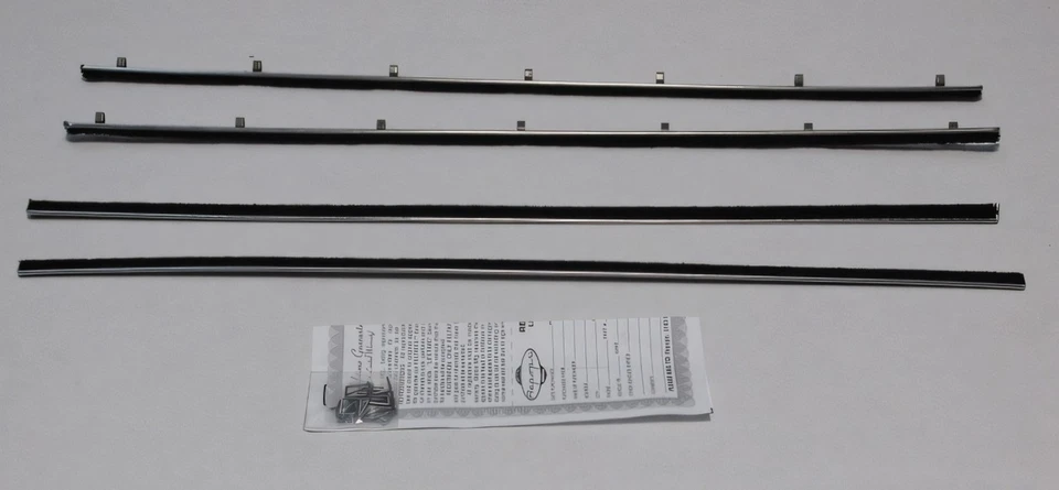 Комплект фетровых стеклоподъемников для 2-дверного Ford Thunderbird 1955-1957 годов выпуска с жесткой крышей от оригинального производителя - Изображение 1 из 4