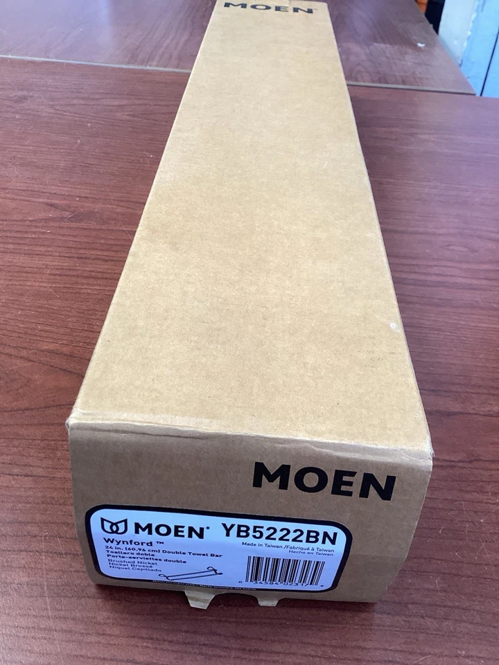 Barra de toallas doble MOEN Wynford 24 pulgadas níquel cepillado YB5222BN NUEVA B178 Foto 1 de 1