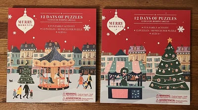 New Aldi Bundle Set of 2 ~ 12 Days of Puzzles Advent Christmas Calendars 2025 - Image 1 of 4