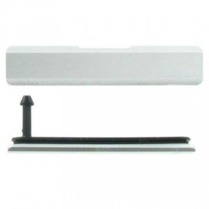 TAPA LATERAL BLANCA TARJETA SIM PARA SONY XPERIA Z1 L39H C6903 CUBIERTA PLATA - Imagen 1 de 1