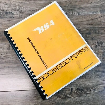 Bsa A65 Thunderbolt Motorcycle Service Repair Workshop Manual Construction Twins - Image 1 of 4