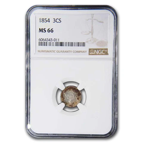 1854 Three Cent Silver MS-66 NGC - SKU#280164 Cover