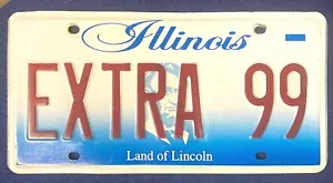 Placa de licencia de Illinois 2000 'Tierra de Lincoln' primera vez semejanza de Lincoln añadida - Imagen 1 de 8