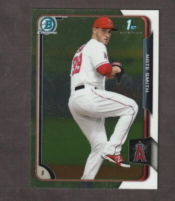 2015 Bowman Chrome Nate Smith 1st Bowman Chrome #BCP90 Los Angeles Angels - Image 1 of 2
