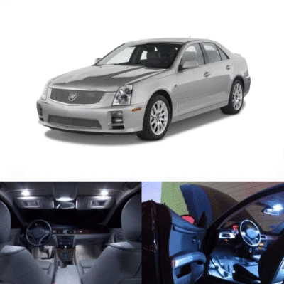 LED White Lights Interior License Kit For Cadillac STS 2005-2009 (16 pcs) - Image 1 of 4
